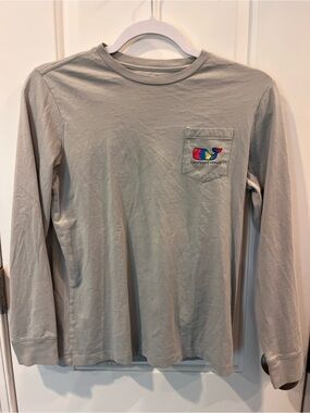 Vineyard Vines Men's Light Gray Long Sleeve Tee